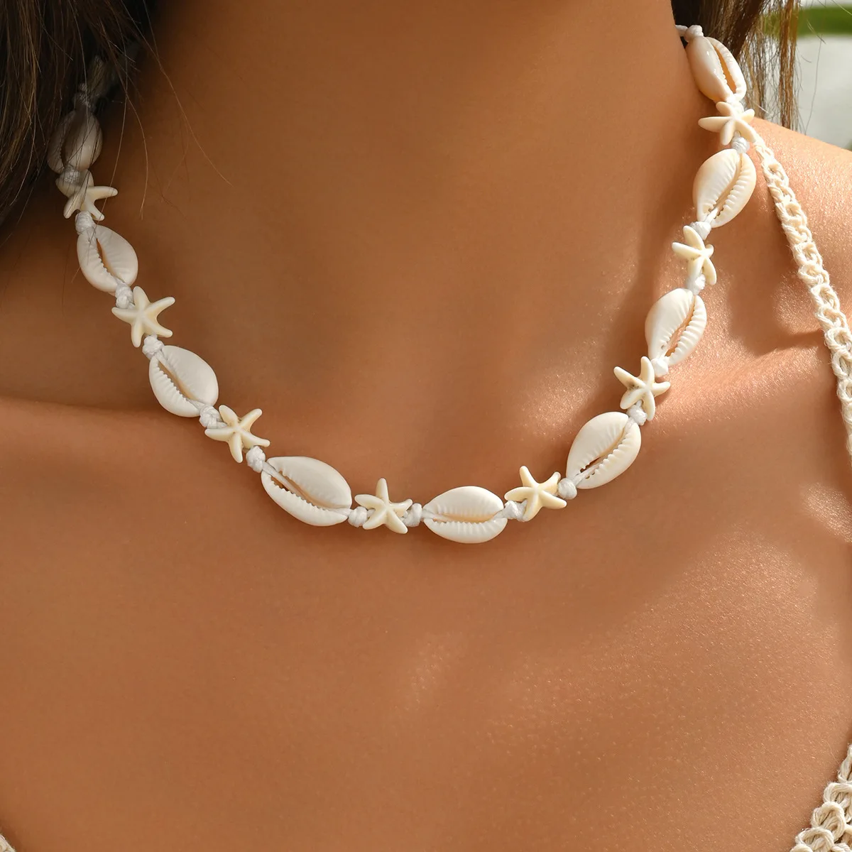 Bohemian Starfish Turquoise Shell Necklace
